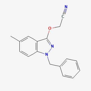 molecular formula C17H15N3O B14849641 2-(1-Benzyl-5-methyl-1H-indazol-3-yloxy)acetonitrile 