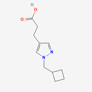 molecular formula C11H16N2O2 B1484966 3-[1-(环丁基甲基)-1H-吡唑-4-基]丙酸 CAS No. 2098074-25-8