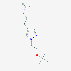 3-{1-[2-(tert-butoxy)ethyl]-1H-pyrazol-4-yl}propan-1-amine