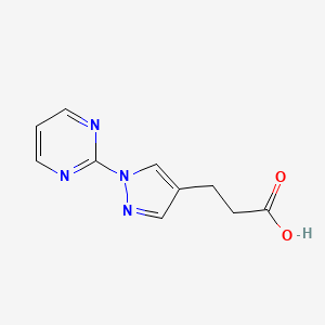 molecular formula C10H10N4O2 B1484969 3-[1-(pyrimidin-2-yl)-1H-pyrazol-4-yl]propanoic acid CAS No. 2098115-33-2