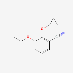 molecular formula C13H15NO2 B14849709 2-Cyclopropoxy-3-isopropoxybenzonitrile 