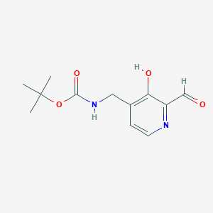 molecular formula C12H16N2O4 B14849721 Tert-butyl (2-formyl-3-hydroxypyridin-4-YL)methylcarbamate 