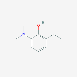 molecular formula C10H15NO B14849729 2-(Dimethylamino)-6-ethylphenol 