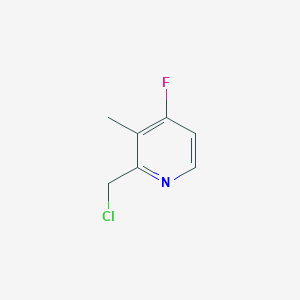 molecular formula C7H7ClFN B14849735 2-(Chloromethyl)-4-fluoro-3-methylpyridine 