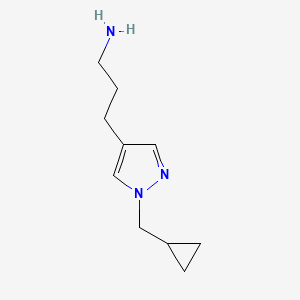 3-[1-(cyclopropylmethyl)-1H-pyrazol-4-yl]propan-1-amine