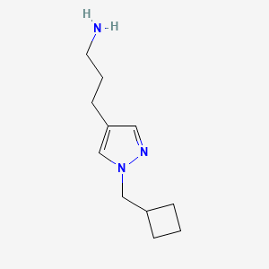 molecular formula C11H19N3 B1484975 3-[1-(环丁基甲基)-1H-吡唑-4-基]丙-1-胺 CAS No. 2097977-12-1