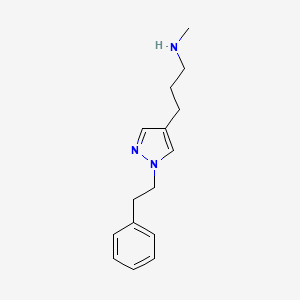 molecular formula C15H21N3 B1484978 methyl({3-[1-(2-phenylethyl)-1H-pyrazol-4-yl]propyl})amine CAS No. 2098070-55-2