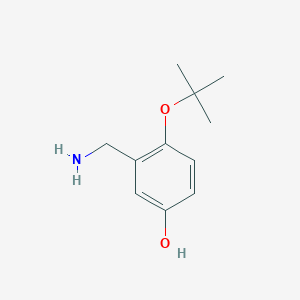 molecular formula C11H17NO2 B14849790 3-(Aminomethyl)-4-(tert-butoxy)phenol 