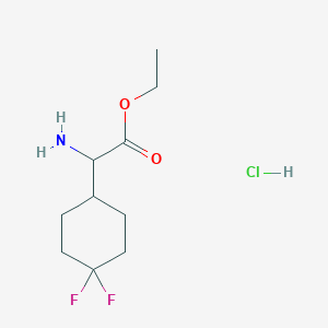 molecular formula C10H18ClF2NO2 B14849799 Ethyl amino(4,4-difluorocyclohexyl)acetate hydrochloride 