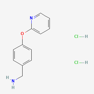 molecular formula C12H14Cl2N2O B1484980 (4-(Pyridin-2-yloxy)phenyl)methanamine dihydrochloride CAS No. 2034621-68-4