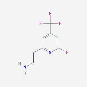 2-[6-Fluoro-4-(trifluoromethyl)pyridin-2-YL]ethanamine