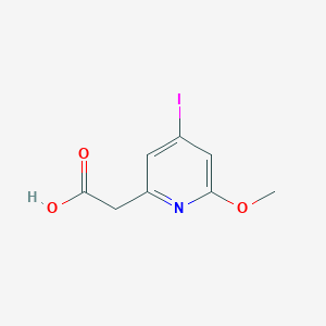 molecular formula C8H8INO3 B14849808 (4-Iodo-6-methoxypyridin-2-YL)acetic acid 