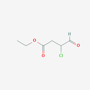 molecular formula C6H9ClO3 B14849827 Ethyl 3-chloro-4-oxobutanoate 