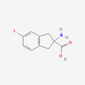 molecular formula C10H10FNO2 B14849836 2-Amino-5-fluoroindane-2-carboxylic acid 