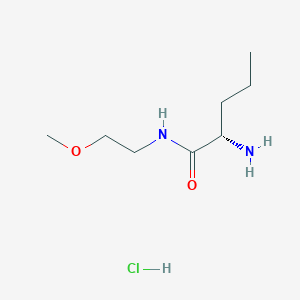 molecular formula C8H19ClN2O2 B1484984 S-2-Aminopentanoic acid (2-methoxyethyl)amide hydrochloride CAS No. 2203016-64-0