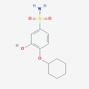 molecular formula C12H17NO4S B14849858 4-(Cyclohexyloxy)-3-hydroxybenzenesulfonamide 