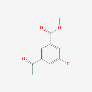 molecular formula C10H9FO3 B14849892 Methyl 3-acetyl-5-fluorobenzoate 