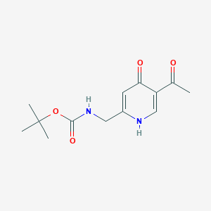 molecular formula C13H18N2O4 B14849919 Tert-butyl (5-acetyl-4-hydroxypyridin-2-YL)methylcarbamate 