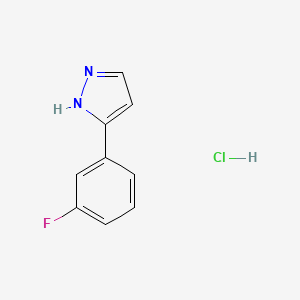 molecular formula C9H8ClFN2 B1484992 3-(3-fluorophenyl)-1H-pyrazole hydrochloride CAS No. 2060063-22-9