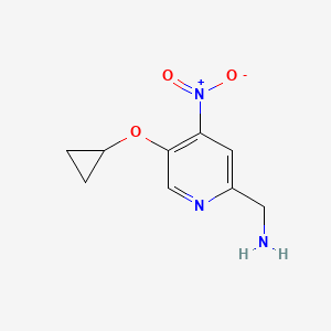 (5-Cyclopropoxy-4-nitropyridin-2-YL)methanamine