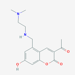 molecular formula C16H20N2O4 B14850006 3-Acetyl-5-dimethylaminoethylaminomethyl-7-hydroxycoumarin 