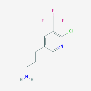 3-(6-Chloro-5-(trifluoromethyl)pyridin-3-yl)propan-1-amine