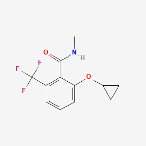 molecular formula C12H12F3NO2 B14850019 2-Cyclopropoxy-N-methyl-6-(trifluoromethyl)benzamide 