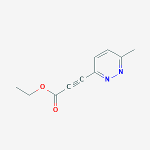 molecular formula C10H10N2O2 B1485002 3-(6-甲基哒嗪-3-基)丙-2-炔酸乙酯 CAS No. 2097990-42-4