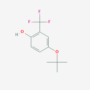 molecular formula C11H13F3O2 B14850021 4-Tert-butoxy-2-(trifluoromethyl)phenol 