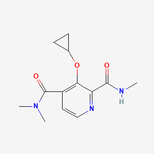 molecular formula C13H17N3O3 B14850035 3-Cyclopropoxy-N2,N4,N4-trimethylpyridine-2,4-dicarboxamide 