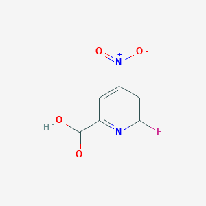 molecular formula C6H3FN2O4 B14850040 6-Fluoro-4-nitropyridine-2-carboxylic acid 