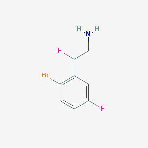 molecular formula C8H8BrF2N B1485005 2-(2-Bromo-5-fluorophenyl)-2-fluoroethan-1-amine CAS No. 1823389-37-2