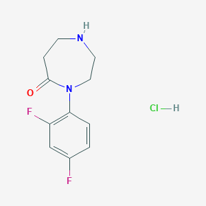 molecular formula C11H13ClF2N2O B1485013 4-(2,4-Difluorophenyl)-1,4-diazepan-5-one hydrochloride CAS No. 2098028-98-7