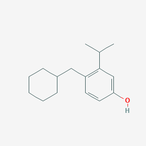 molecular formula C16H24O B14850142 4-(Cyclohexylmethyl)-3-isopropylphenol 