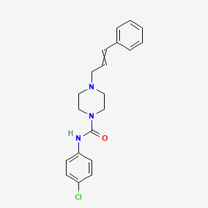 molecular formula C20H22ClN3O B14850149 N-(4-chlorophenyl)-4-cinnamylpiperazine-1-carboxamide 