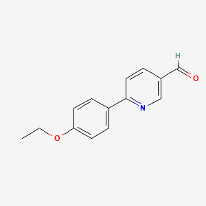 molecular formula C14H13NO2 B14850158 6-(4-Ethoxyphenyl)nicotinaldehyde 