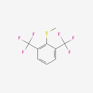 molecular formula C9H6F6S B14850166 2,6-Bis(trifluoromethyl)thioanisole 