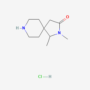 molecular formula C10H19ClN2O B1485017 1,2-二甲基-2,8-二氮杂螺[4.5]癸烷-3-酮盐酸盐 CAS No. 2097951-66-9