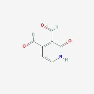 molecular formula C7H5NO3 B14850176 2-Hydroxypyridine-3,4-dicarbaldehyde 