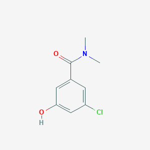 molecular formula C9H10ClNO2 B14850186 3-Chloro-5-hydroxy-N,N-dimethylbenzamide 