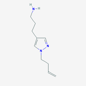 molecular formula C10H17N3 B1485020 3-[1-(丁-3-烯-1-基)-1H-吡唑-4-基]丙基胺 CAS No. 2098114-84-0