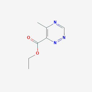 molecular formula C7H9N3O2 B14850228 Ethyl 5-methyl-1,2,4-triazine-6-carboxylate 