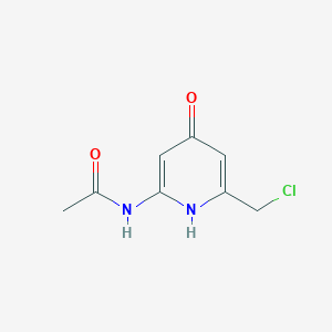 molecular formula C8H9ClN2O2 B14850235 N-(6-(Chloromethyl)-4-hydroxypyridin-2-yl)acetamide 