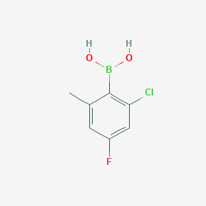molecular formula C7H7BClFO2 B1485024 2-氯-4-氟-6-甲基苯硼酸 CAS No. 2121514-96-1