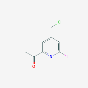 1-[4-(Chloromethyl)-6-iodopyridin-2-YL]ethanone