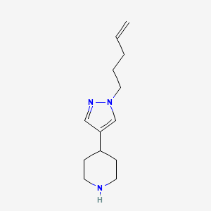 molecular formula C13H21N3 B1485025 4-[1-(pent-4-en-1-yl)-1H-pyrazol-4-yl]piperidine CAS No. 2098029-80-0