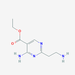 2-[4-Amino-5-(ethoxycarbonyl)pyrimidin-2-YL]ethanamine