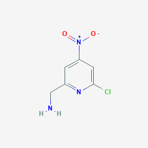 molecular formula C6H6ClN3O2 B14850284 (6-Chloro-4-nitropyridin-2-YL)methylamine 