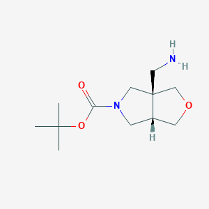 molecular formula C12H22N2O3 B1485031 顺式-3A-氨基甲基-四氢-呋并[3,4-C]吡咯-5-羧酸叔丁酯 CAS No. 1251015-11-8