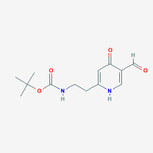 Tert-butyl 2-(5-formyl-4-hydroxypyridin-2-YL)ethylcarbamate